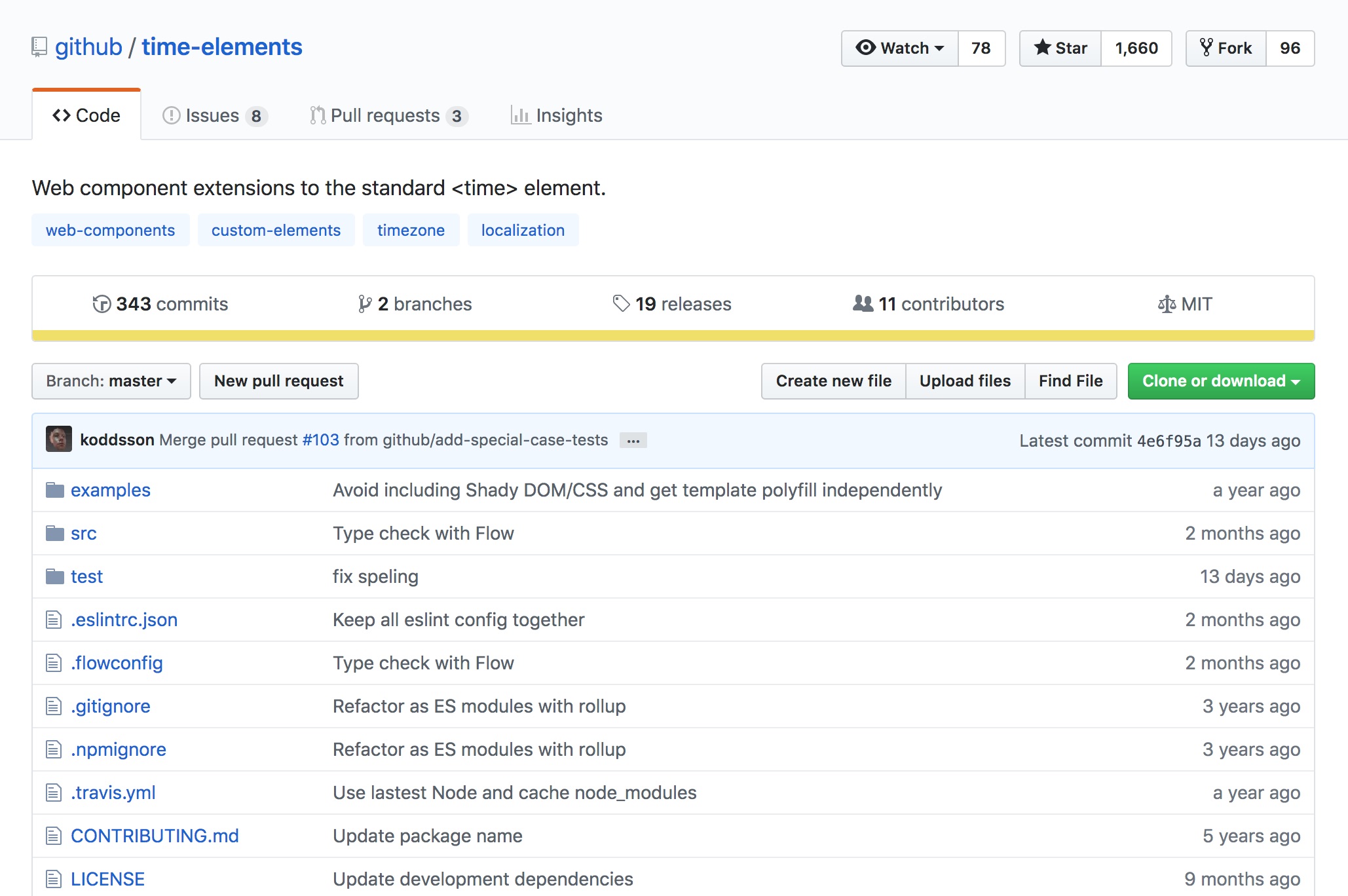 Screenshot from GitHub.com